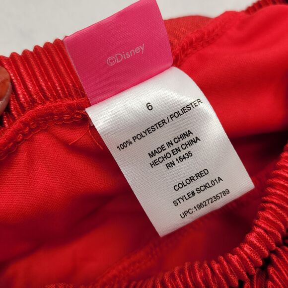 Disney Girls' 2-Piece Outfit Minnie Mouse Red Top & Ruffled Skirt Set Size 6 - Picture 11 of 11